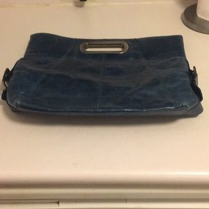 Kenneth Cole reaction navy oversized clutch